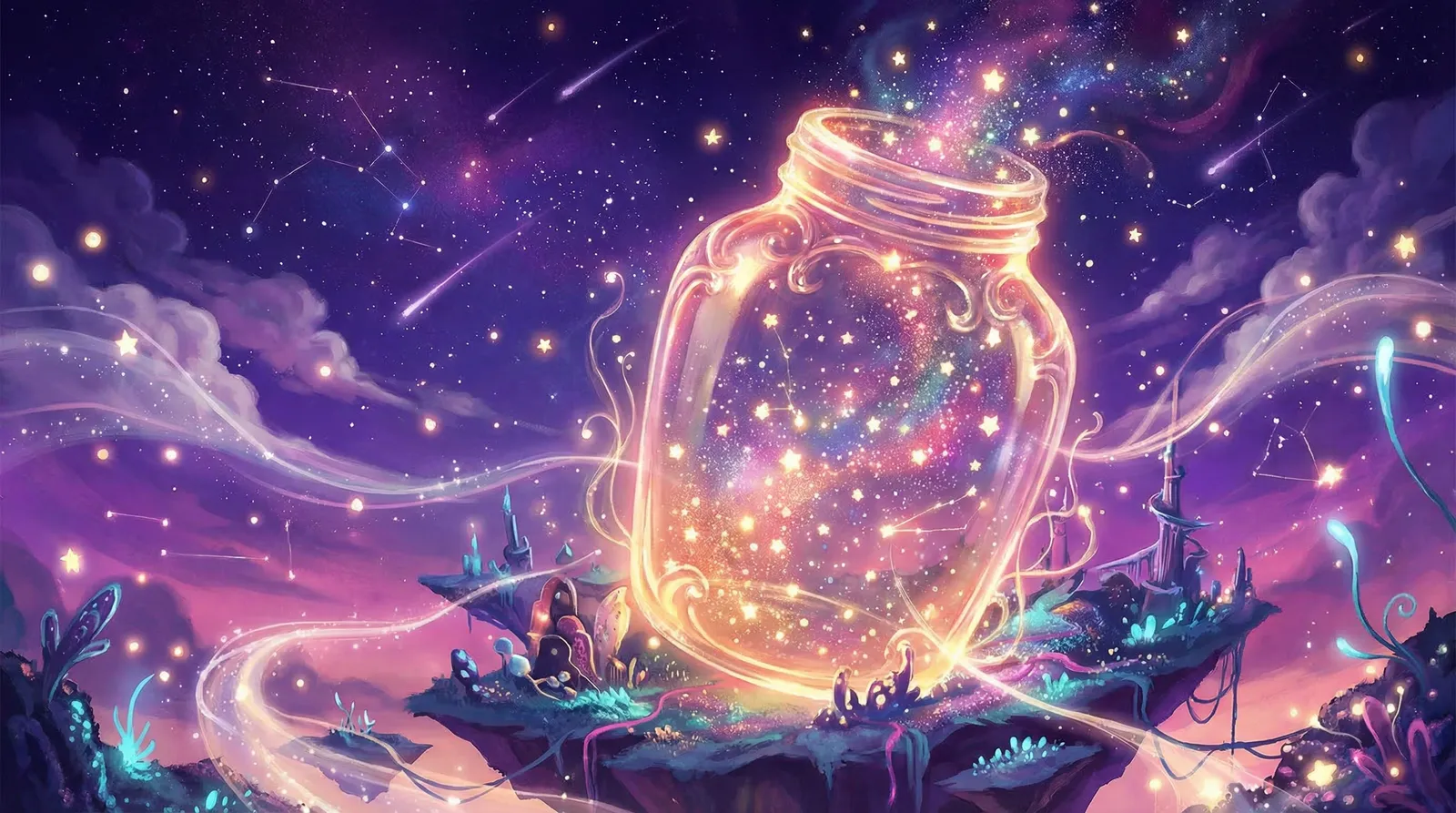 蜜芽网官网 许愿池梦幻星空玻璃瓶